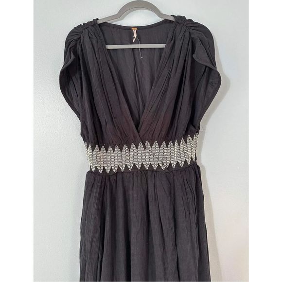 New Free People Devon Midi Dress in Black Size Small - Picture 6 of 6